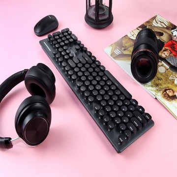 РЕТРО БЕСПРОВОДНАЯ КЛАВИАТУРА + USB МЫШЬ ЦВЕТА