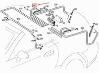 фото thumb №1, Mercedes-benz slk r172 wąż гидравлический крыша правого a1728000815