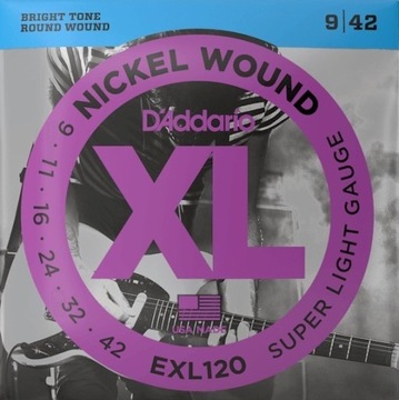 Струны D'Addario EXL120 для электрогитары.