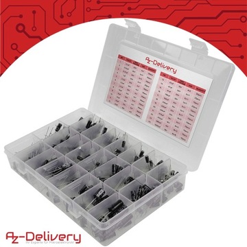 AZDelivery Ассортимент ЭлКо Конденсатор алюминиевый электролитический 24