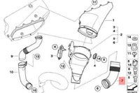 фото thumb №9, Труба впускна фільтра повітря bmw e46 coupe 7833648 11617833648 оригінальна