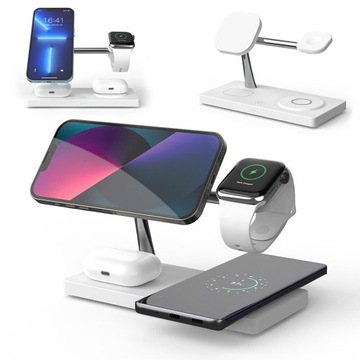 Зарядная станция 6 в 1 для Apple Watch Airpods iPhone Samsung Galaxy Watch Buds