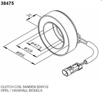 фото thumb №9, Катушка компрессор кондиционера sanden sd6v12 opel agila astra g astra