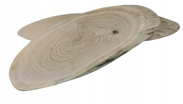 PLASTER DREWNA DĘBOWY ELIPTYCZNY SKOŚNY DĄB DŁ 35-40 CM TACA OZDOBNA DREWNO