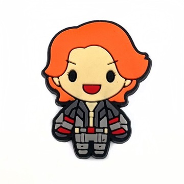 Przypinka Superbohater Czarna Wdowa Marvel do Crocs butów telefonu torebki