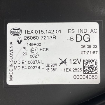 фото thumb №14, Нова оригінальний номер лампа лівий перед renault megane e-tech ev 260607213r