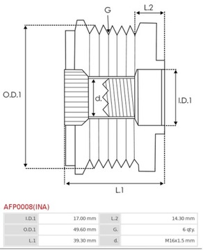 фото thumb №10, As-pl afp0008 ina зчеплення jednokierunkowe