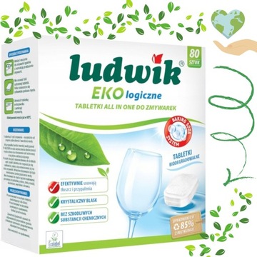 Таблетки для посудомоечной машины EKO LUDWIK All in one, 80 шт.