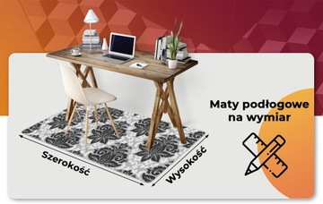 Современный коврик для кресла, серый эко-рисунок, декоративный