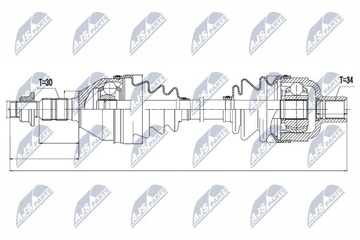 фото thumb №2, Npw-pl-032 nty полуось приводная opel insignia 1.6t