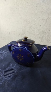 Гжельский фарфоровый кувшин, русский фарфор, золочение кобальтом.