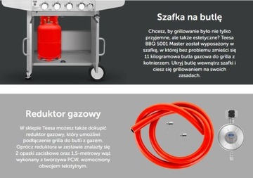 Газовый гриль Teesa BBQ 5001 Master - 5 конфорок - место для баллона