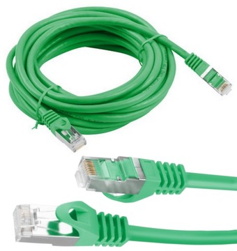Кабель сети Интернет LAN ETHERNET Cat 6 FTP RJ45 2 м Витая пара Зеленый