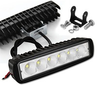 фото thumb №13, 2x лампа робоча протитуманна фара 6 led 18w 12-24v ip67 панель 155mm гомологація