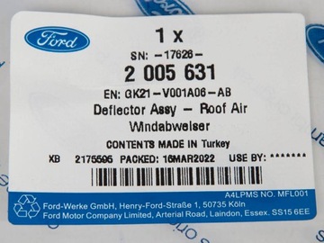 фото thumb №15, Защита pod бампер впуск ford transit custom 2005631 _ gk21-v001a06-ab