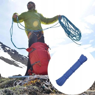 Pomocnicza lina alpinistyczna 6mm, niebieska, 10m