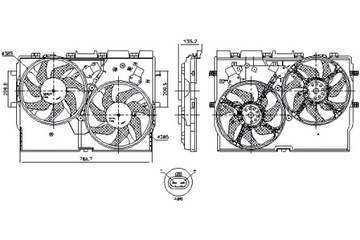 фото thumb №1, Nissens вентилятор радиатор з корпус fiat ducato 2.2d 2.3d 3.0d