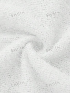 SHEIN ЖЕНСКИЙ ДЖЕМПЕР ДЛЯ МАТЕРИАЛОВ ЦВЕТ ЭКРУ ОТКРЫТОЕ ПЛЕЧО M 067