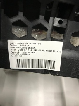 фото thumb №5, Mini f55 f56 f57 панель роздавальна консоль оригінал