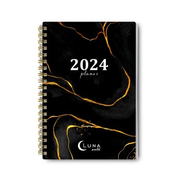 Ежедневный календарь 2024 Планировщик ЧЕРНЫЙ МРАМОР