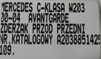 109.zderzak перед mercedes c-klasa w203 avantgarde Оригинал, фото thumb