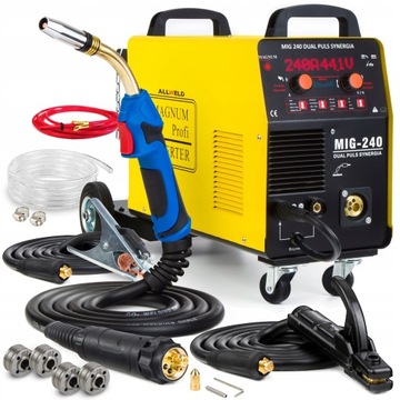 PÓŁAUTOMAT SPAWALNICZY MAGNUM MIG 240 DUAL PULS MAG MMA TIG 240A 230V 3W1