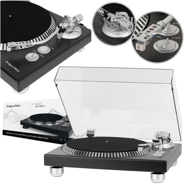 GRAMOFON VINYL RCA NAGRYWANIE USB 2 PRĘDKOŚCI SOFT