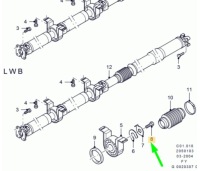 Болт підшипник вала привідного заднього ford transit mk3 1436053 20389-gs40 Київ, фото thumb