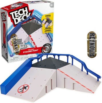 TECH DECK RAMPA PYRAMID POINT BAKER DESKOROLKA FINGERBOARD + NAKLEJKI