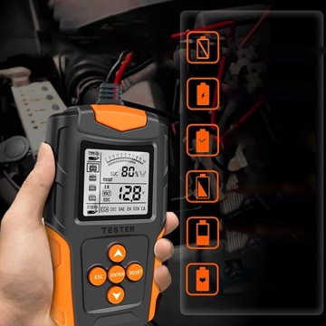 ТЕСТЕР АВТОМОБИЛЬНОГО АККУМУЛЯТОРА SMART LCD 2 7 12 В 24 В 3 Ач 200 Ач