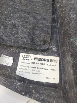 фото thumb №7, Боковина багажника правый audi q5 8r 8r0863880d