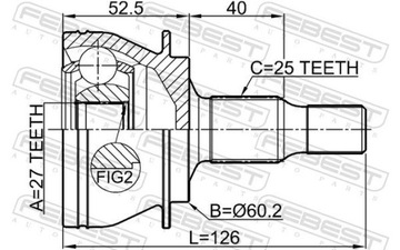 фото thumb №3, Шарнір піввісь перед 1610-245 febest mercedes