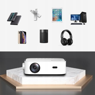 ПРОЕКТОР СВЕТОДИОДНЫЙ ПРОЕКТОР 4K 580 ANSI лм ANDROID WIFI 224'' HDMI USB KEYSTONE