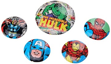 Zestaw Przypinek komplet 6 sztuk Marvel Retro Hulk