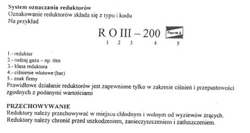 Редуктор цилиндрический одноступенчатый 2,5МПа АЦЕТИЛЕН RAII-2,5 Pomet Wronki