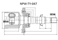 фото thumb №2, Шарнир внутренний toyota avensis t22 00- правый
