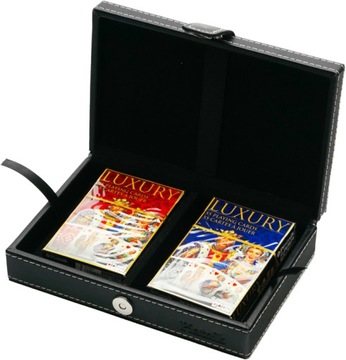 ИГРОВЫЕ КАРТЫ PIATNIK LUX В КОРОБКЕ ИЗ ПУ КОЖИ