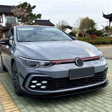 фото thumb №7, Накладка спойлер сплиттер vw golf 8 gti gtd r-line viii mk8 чёрный блеск