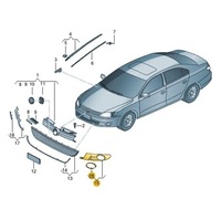 фото thumb №2, Решётка бампера заглушка vw jetta 5c левая