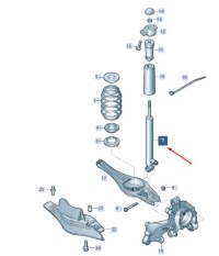 фото thumb №1, Skoda superb mk3 rear shock абсорбер 3q0513045ad