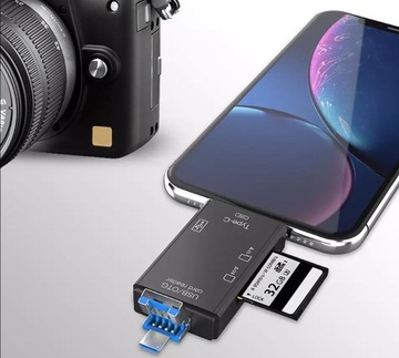 Multi CZYTNIK KART 5w1 USB 3.0 micro USB Type-C