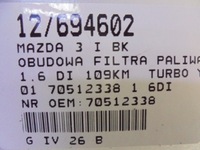 фото thumb №9, Mazda 3 i bk корпус фильтра топлива 70512338 1,6di