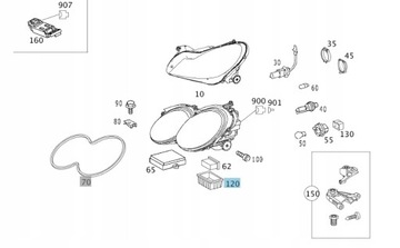 фото thumb №1, Оригинальная накладка модуля ксенон mercedes