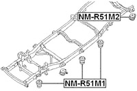 фото thumb №3, Подушка рамы nissan pathfinder r51m 2005.01-2014.11 el febest