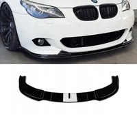 фото thumb №12, Bmw e60 e61 2003-2010 чёрный блеск m набор сплиттер накладка бампера