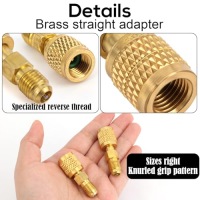 2szt mosiężne адаптеры к хладагент охлаждающей r32 1 r454b mosiężne r454b Оригинал, фото thumb