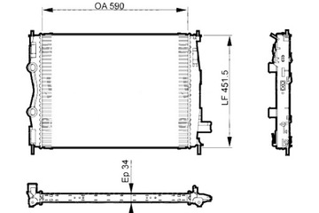 фото thumb №2, Радиаторов двигателя воды nissan qashqai i 2.0d 02.07-12.13 valeo