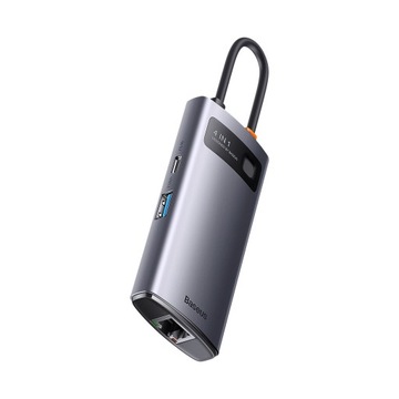 Адаптер BASEUS HUB 4 в 1 Type C на 3 адаптера USB 3.0 + Ethernet RJ45