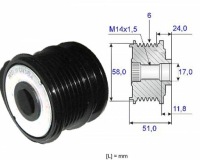 фото thumb №1, Ролик сцепление 2.5 2.8 crd chrysler voyager 01- rg