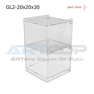 Gablota, Gablotka Regał, Witrynka 20x20x30 z PLEXI